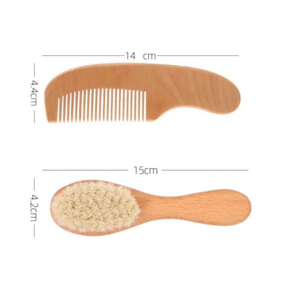Baby Kam & Borstel Set Beukenhout – Zachte Haarverzorging | 2-delig