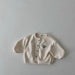 Vest met Love Me borduursel - Tender Meisjes, Blauw/Beige, Katoen, Maat 0-6 Jaar-More For Mini