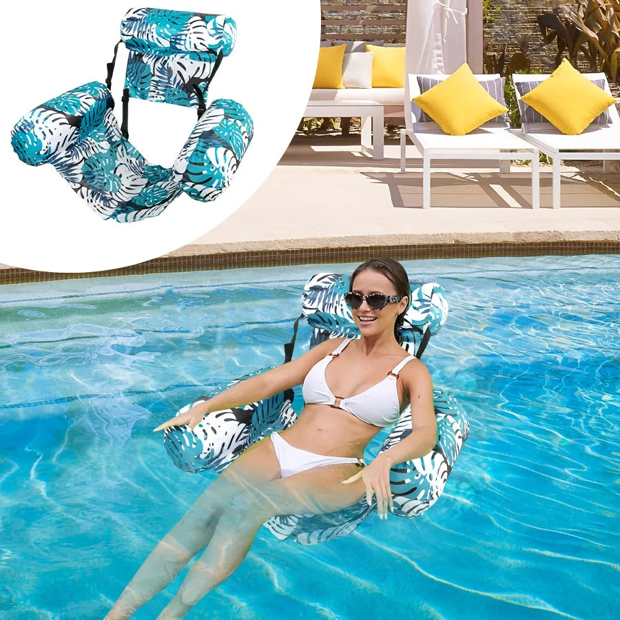 Opblaasbare Drijvende Zwemstoel – Pool Lounge Chair voor Zwembad & Strand