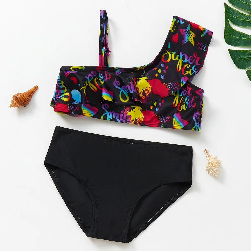Meisjes Tankini Badpak Zeemeermin Print – Zomer Strandkleding | 3-12 jaar