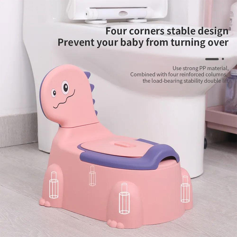 Dino Toilet voor Kinderen – Blauw/Roze/Groen, Antislip, Eenvoudig Schoon te Maken, BPA-vrij-More For Mini