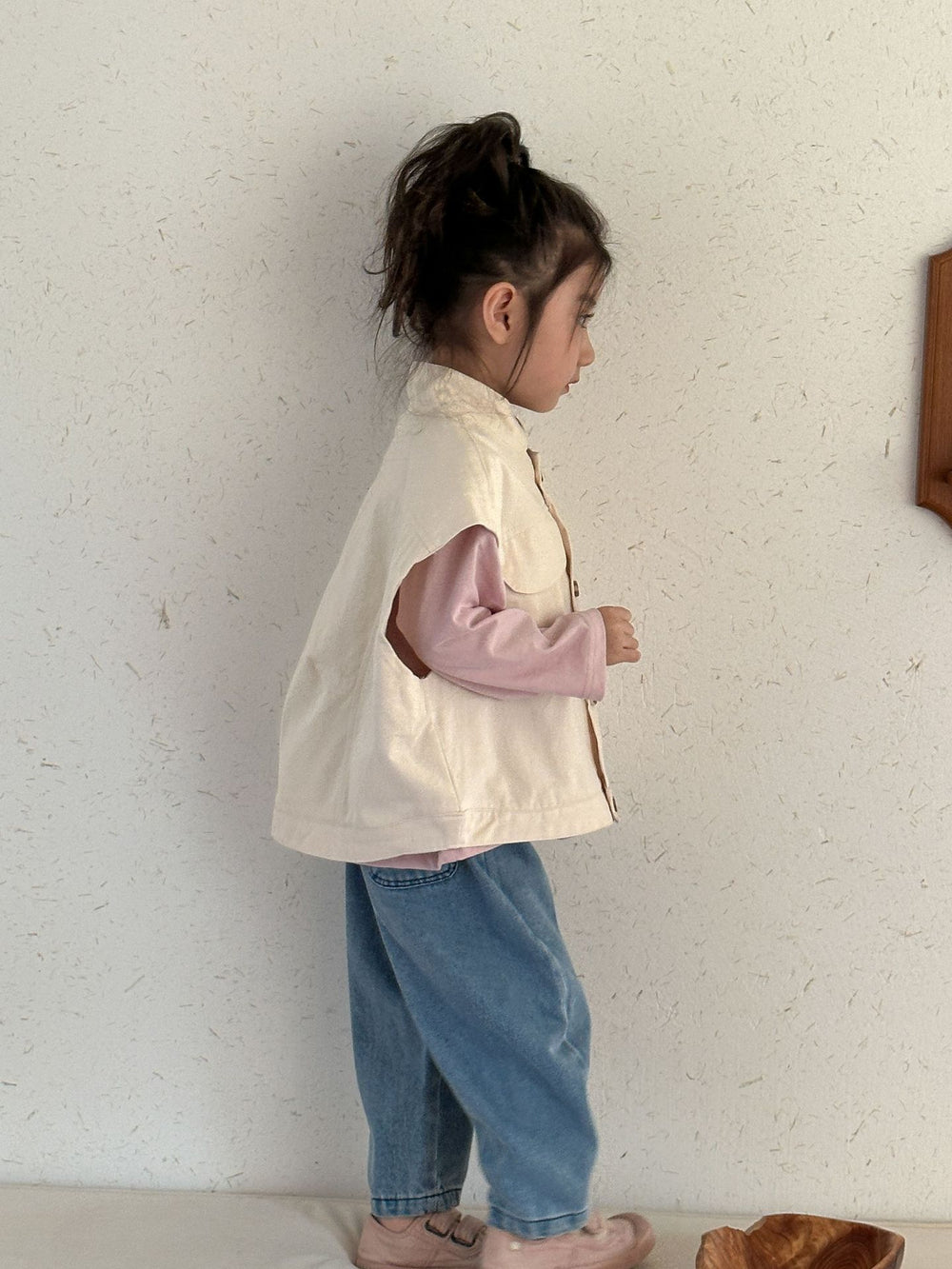 Gilet met Knoopsluiting - Explorer Unisex, Beige/Bruin, Katoen, 0-8 Jaar