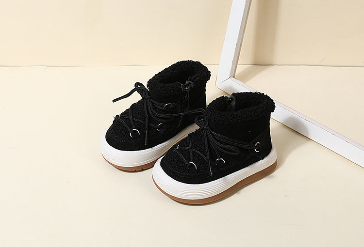 Winterlaarzen - Bama Meisjes, Zwart/Beige/Roze, Suède, Maat 15-30-More For Mini
