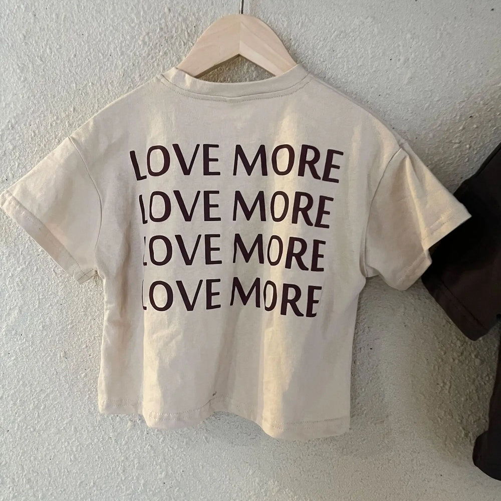 Oversized T-shirt – CozyLove Unisex, Grijs/Beige, Katoen, Maat 0-8 jaar