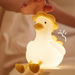 Nachtlampje eend met aanraakbediening – USB-oplaadbaar, warm licht, siliconen | led-lamp kinderkamer