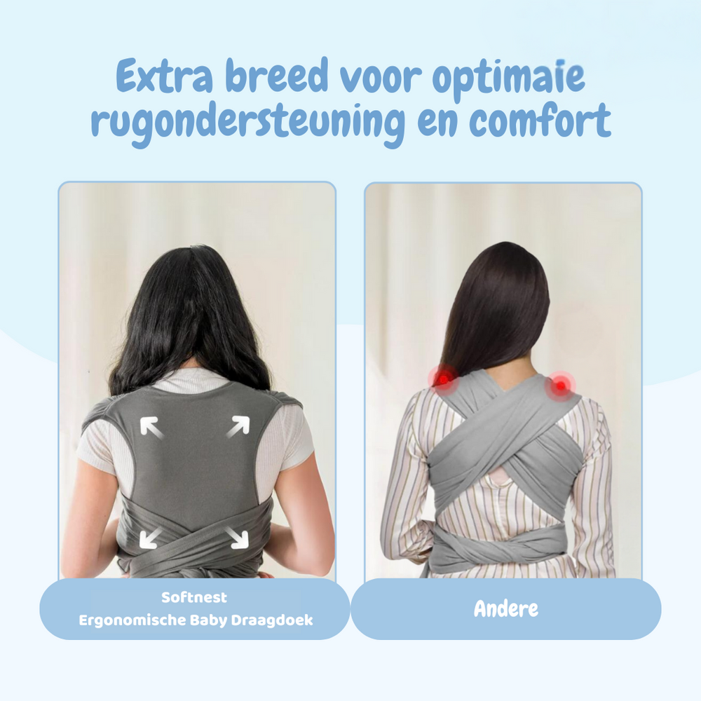 Ergonomische Baby Draagdoek – Rekbare Draagdoek van Pasgeborene tot Peuter