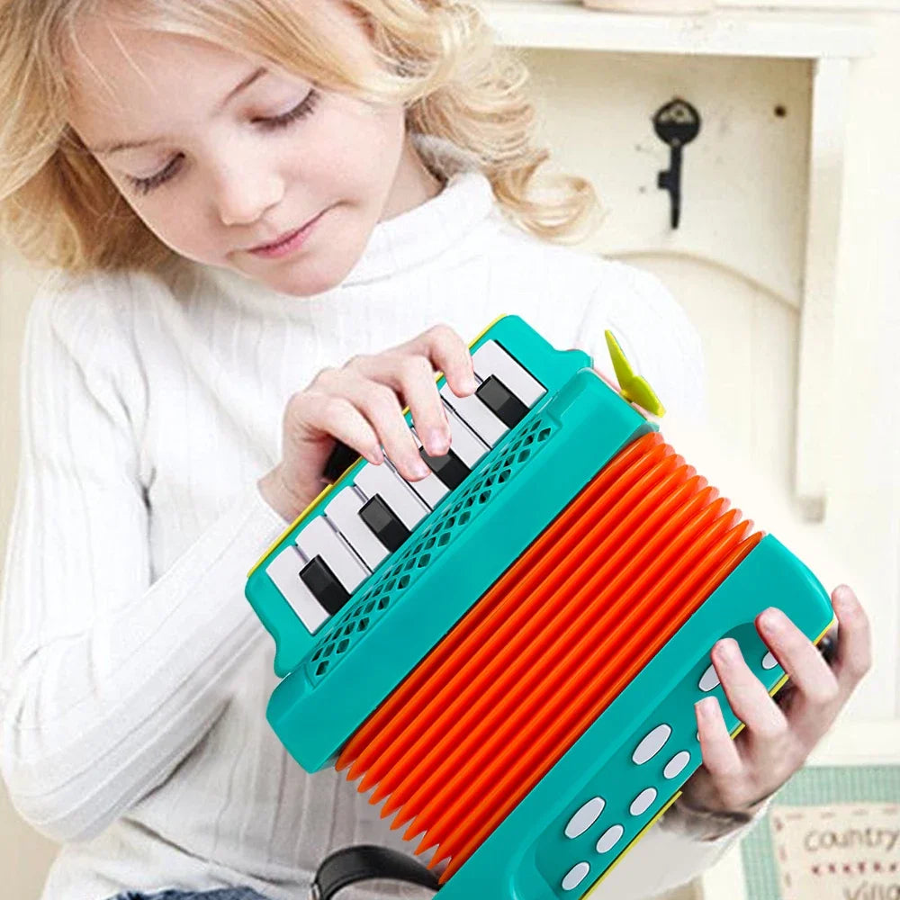 Kinder Accordeon – Speelgoed, Groen, Duurzaam, BPA vrij, 3+ Jaar-More For Mini