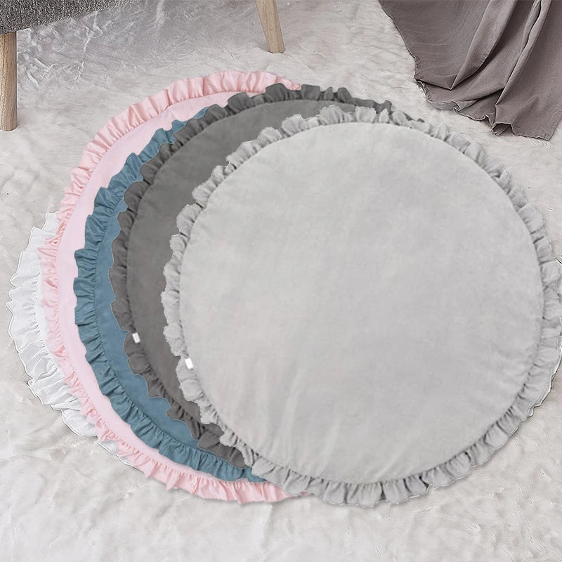 Ronde Speelmat Baby – Zachte Katoenen Speelmat Wasbaar
