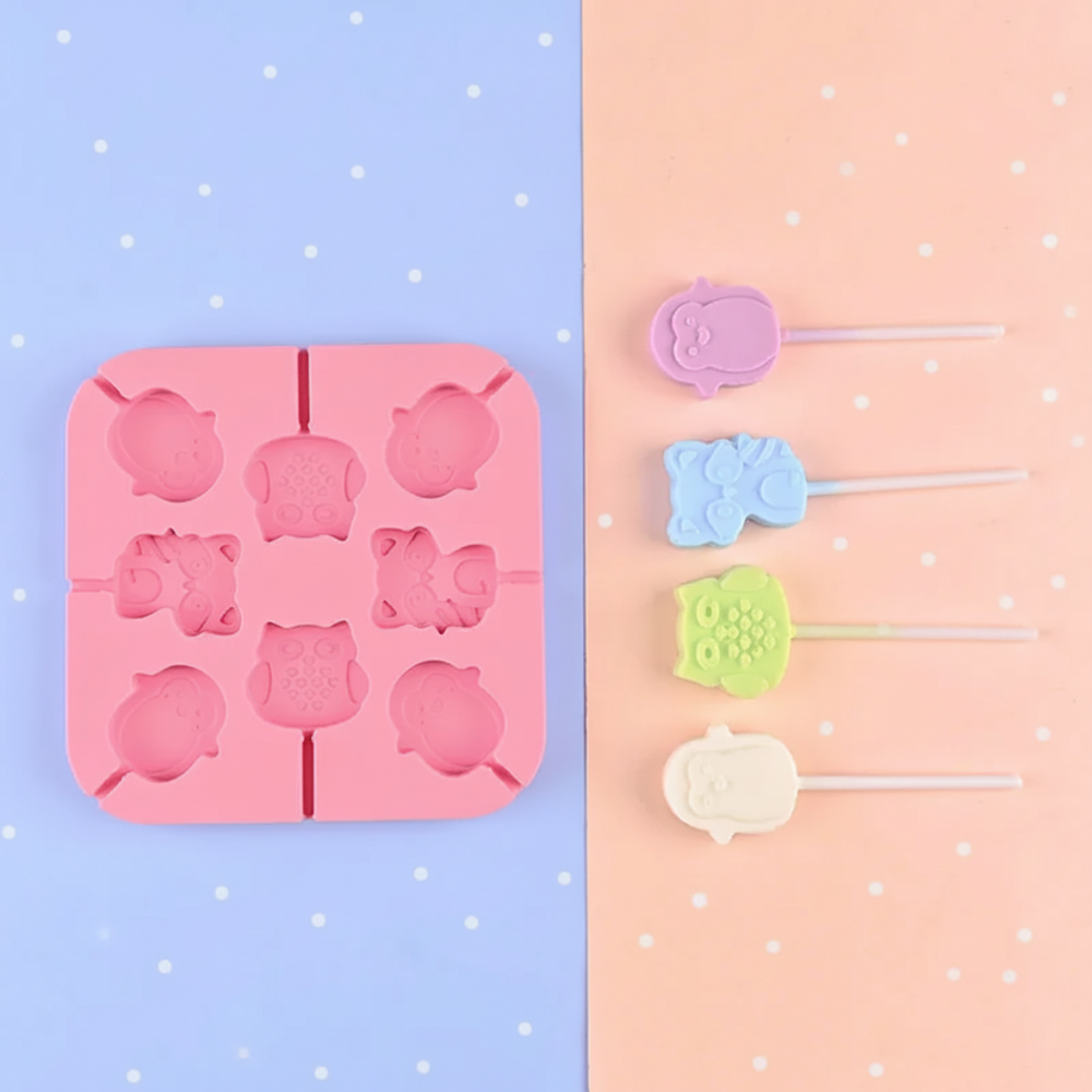 Siliconen lollymallen set voor zelfgemaakte fruitlolly's, BPA-vrij en herbruikbaar, geschikt voor koelkast en vriezer