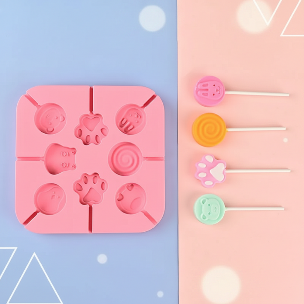 Siliconen lollymallen set voor zelfgemaakte fruitlolly's, BPA-vrij en herbruikbaar, geschikt voor koelkast en vriezer