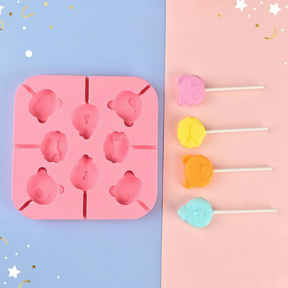 Siliconen lollymallen set voor zelfgemaakte fruitlolly's, BPA-vrij en herbruikbaar, geschikt voor koelkast en vriezer