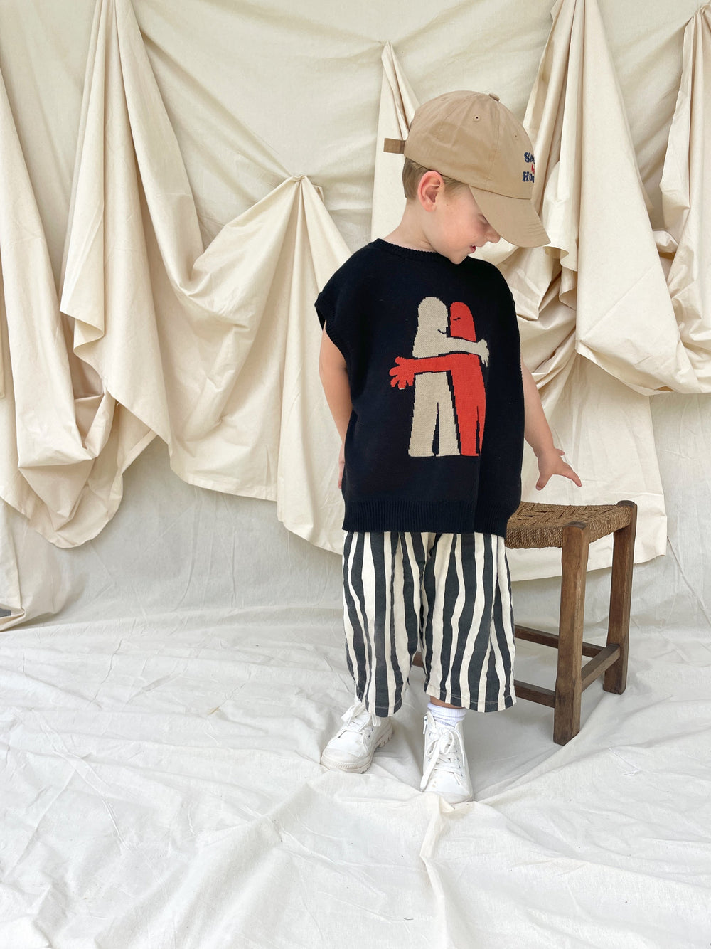 Gebreide Kindertrui Mouwloos – Katoenen Spencer (0–6 Jaar)
