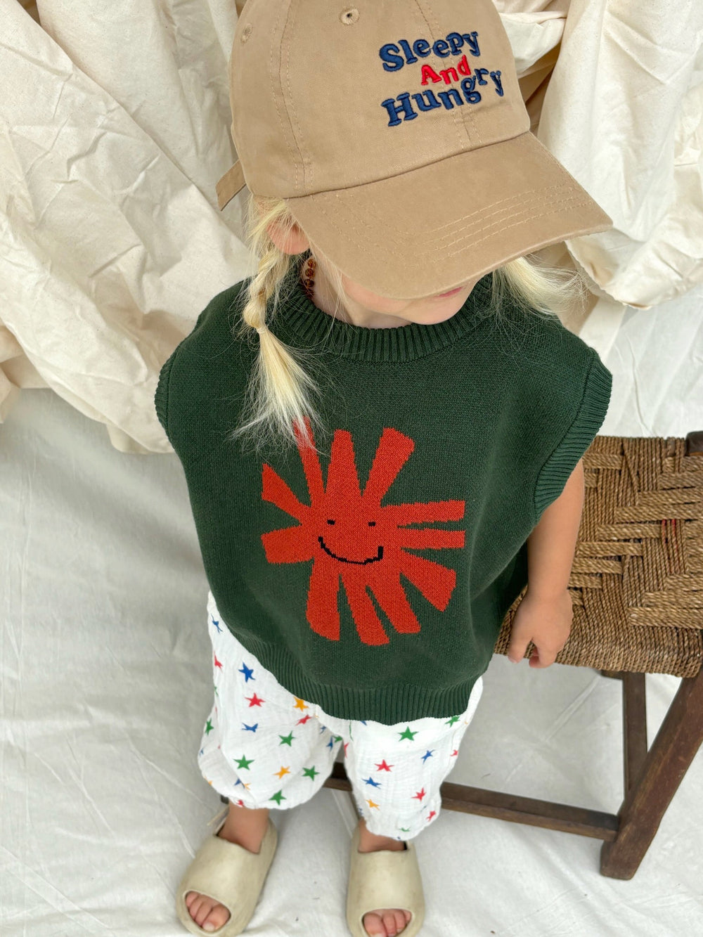 Gebreide Kindertrui Mouwloos – Katoenen Spencer (0–6 Jaar)