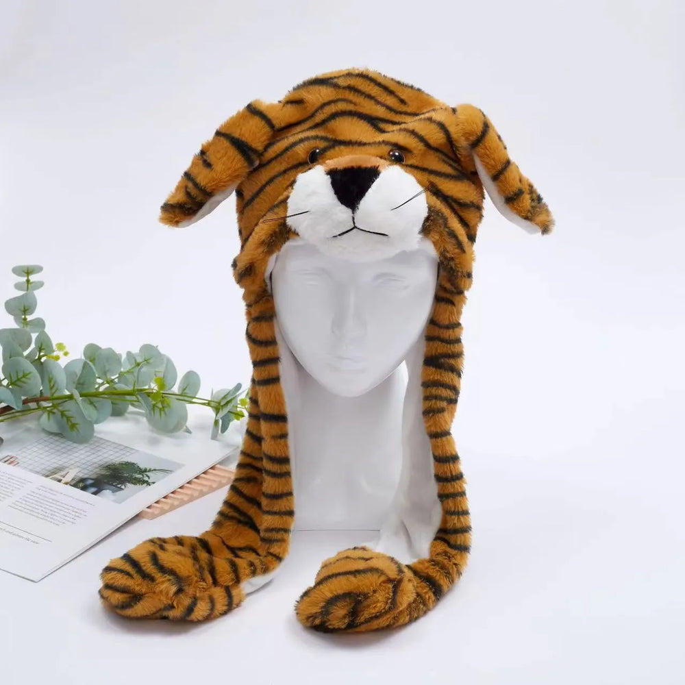 Interactieve Hoed met Beweegbare Oren – Zachte Pluche Winterhoed voor Kinderen & Volwassenen | Perfect voor Cosplay, Feest & Cadeau