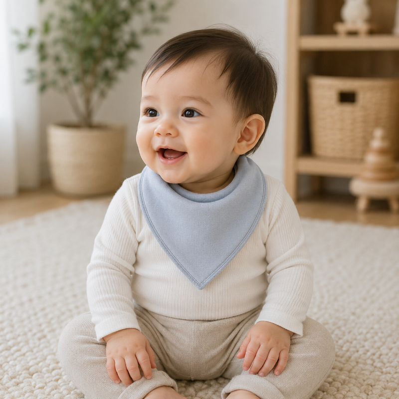 Baby slabbetjes set van 7 – Zachte katoenen spuugdoekjes