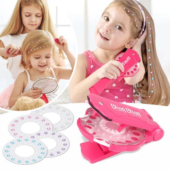 Haarstyling Tool – Bling Bling Meisjes, Roze, Veilig voor alle Haartypes, 4+ Jaar-More For Mini