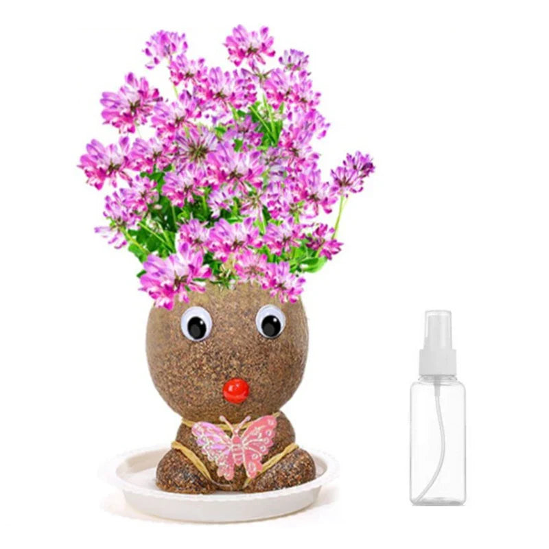 Graspop met Groeiend Gras – Figuurplant Decoratie & Cadeau