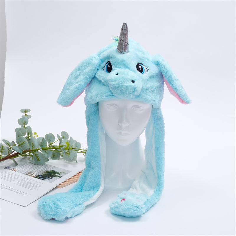 Interactieve Hoed met Beweegbare Oren – Zachte Pluche Winterhoed voor Kinderen & Volwassenen | Perfect voor Cosplay, Feest & Cadeau