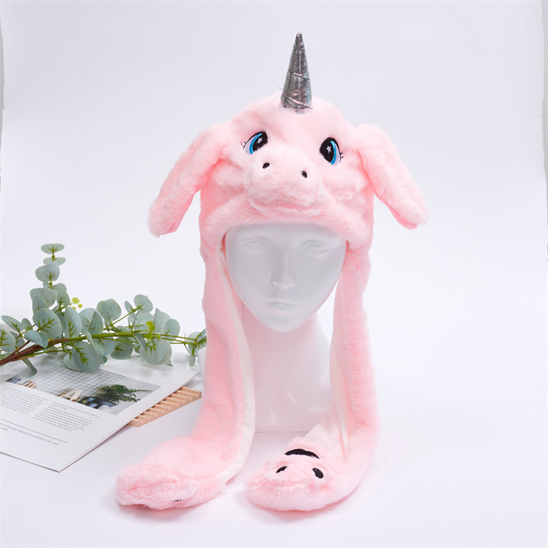 Interactieve Hoed met Beweegbare Oren – Zachte Pluche Winterhoed voor Kinderen & Volwassenen | Perfect voor Cosplay, Feest & Cadeau