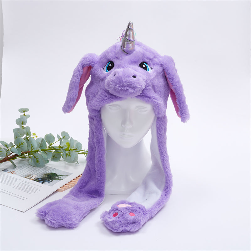 Interactieve Hoed met Beweegbare Oren – Zachte Pluche Winterhoed voor Kinderen & Volwassenen | Perfect voor Cosplay, Feest & Cadeau