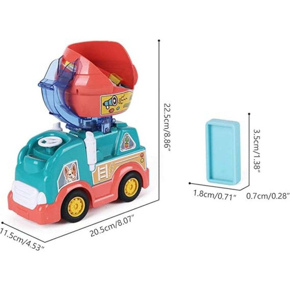 Montessori Domino Vrachtwagen - Automatische Dominosteentjes Leggen - Kleurrijk Speelgoed
