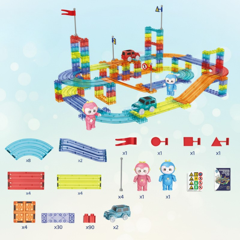 Kinetrix Play Voltigo BuildRail – Magnetische Bouwset met Elektrische Racebaan voor Creatief en Technisch Spel