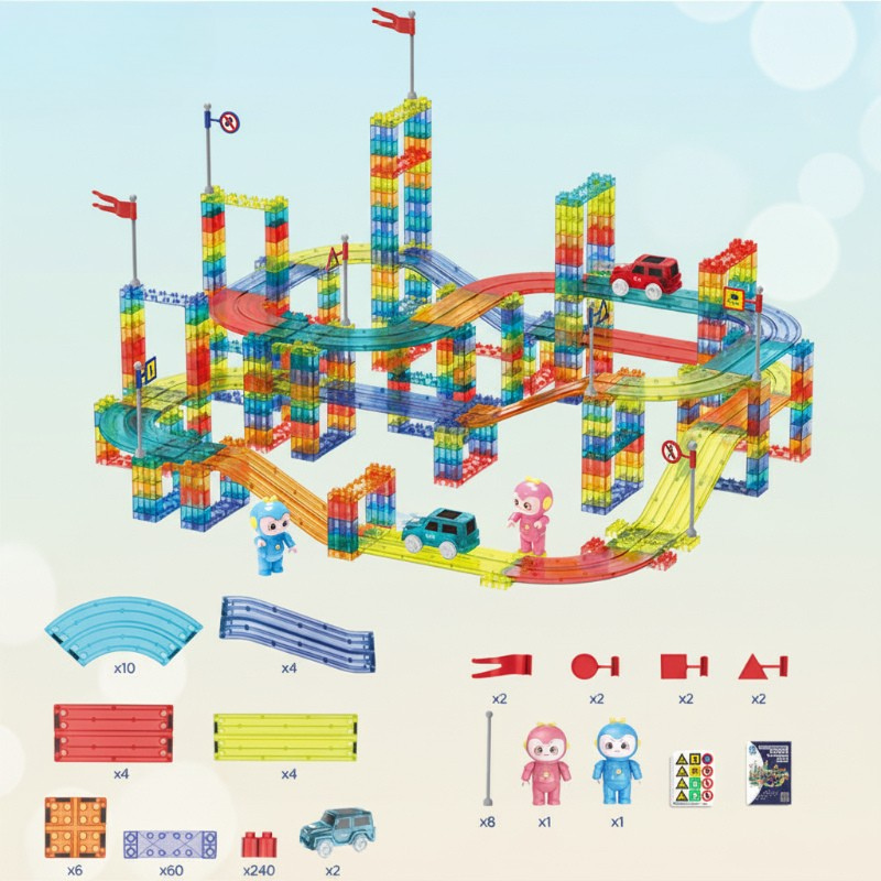 Kinetrix Play Voltigo BuildRail – Magnetische Bouwset met Elektrische Racebaan voor Creatief en Technisch Spel