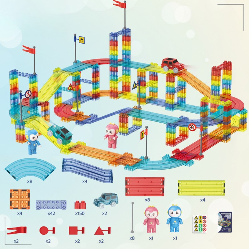 Kinetrix Play Voltigo BuildRail – Magnetische Bouwset met Elektrische Racebaan voor Creatief en Technisch Spel