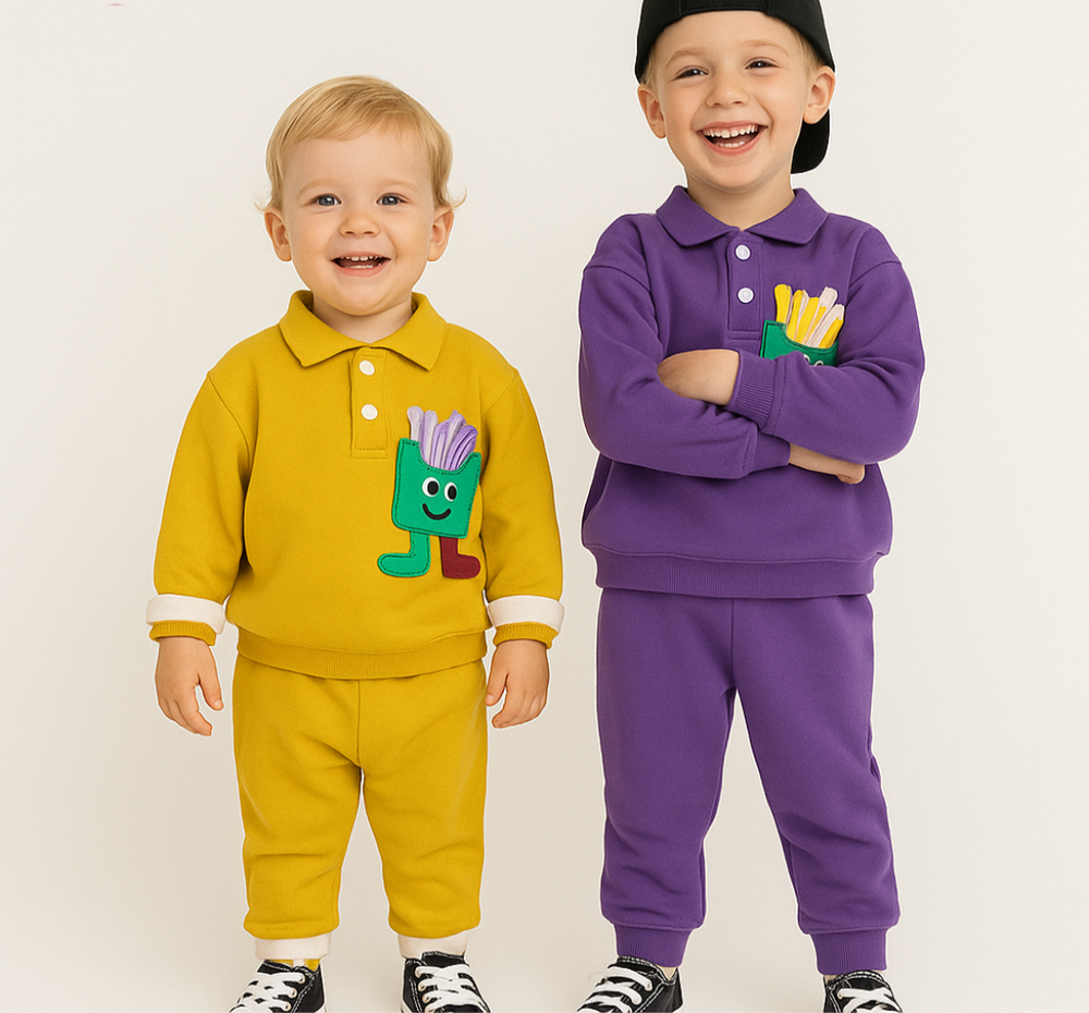 Zachte Unisex Peuterset 2-Delig – Comfortabele Katoenen Outfit 0-3 Jaar | Ademend & Huidvriendelijk