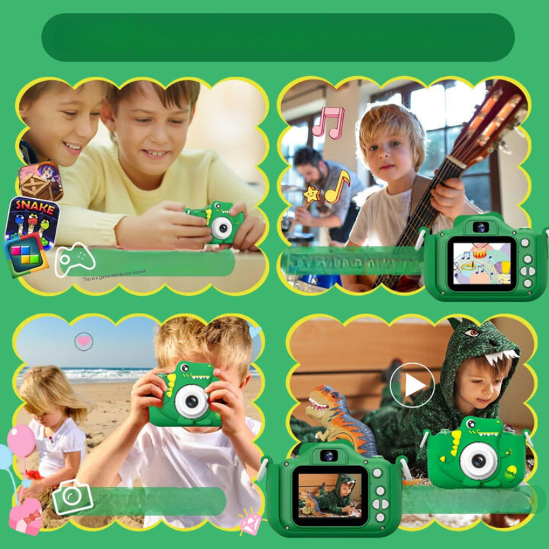 DinoLens Kinder Camera – HD Foto & Video, Speels Dino Design