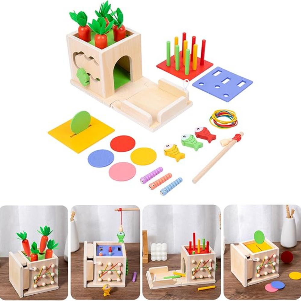 Montessori Leerdoos voor Kinderen | Educatief Houten Speelgoed 3+ | Stimuleer Motoriek & Cognitie