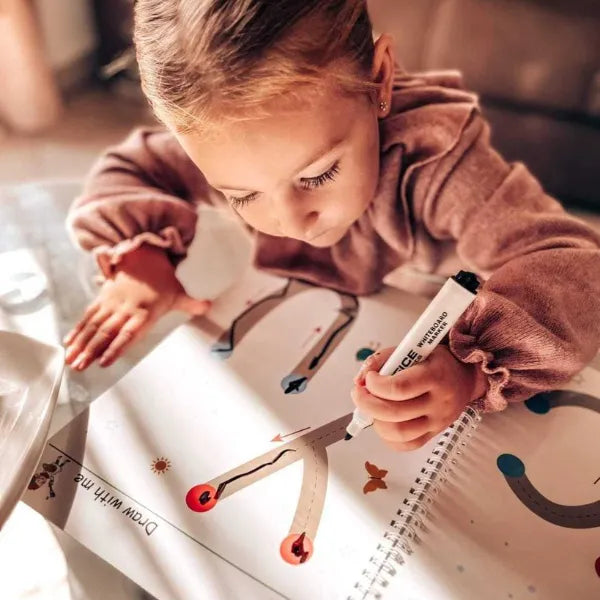 Geavanceerd Lijntracer Oefenboek voor Kinderen – Herbruikbaar Schrijf- en Traceerboek 3+