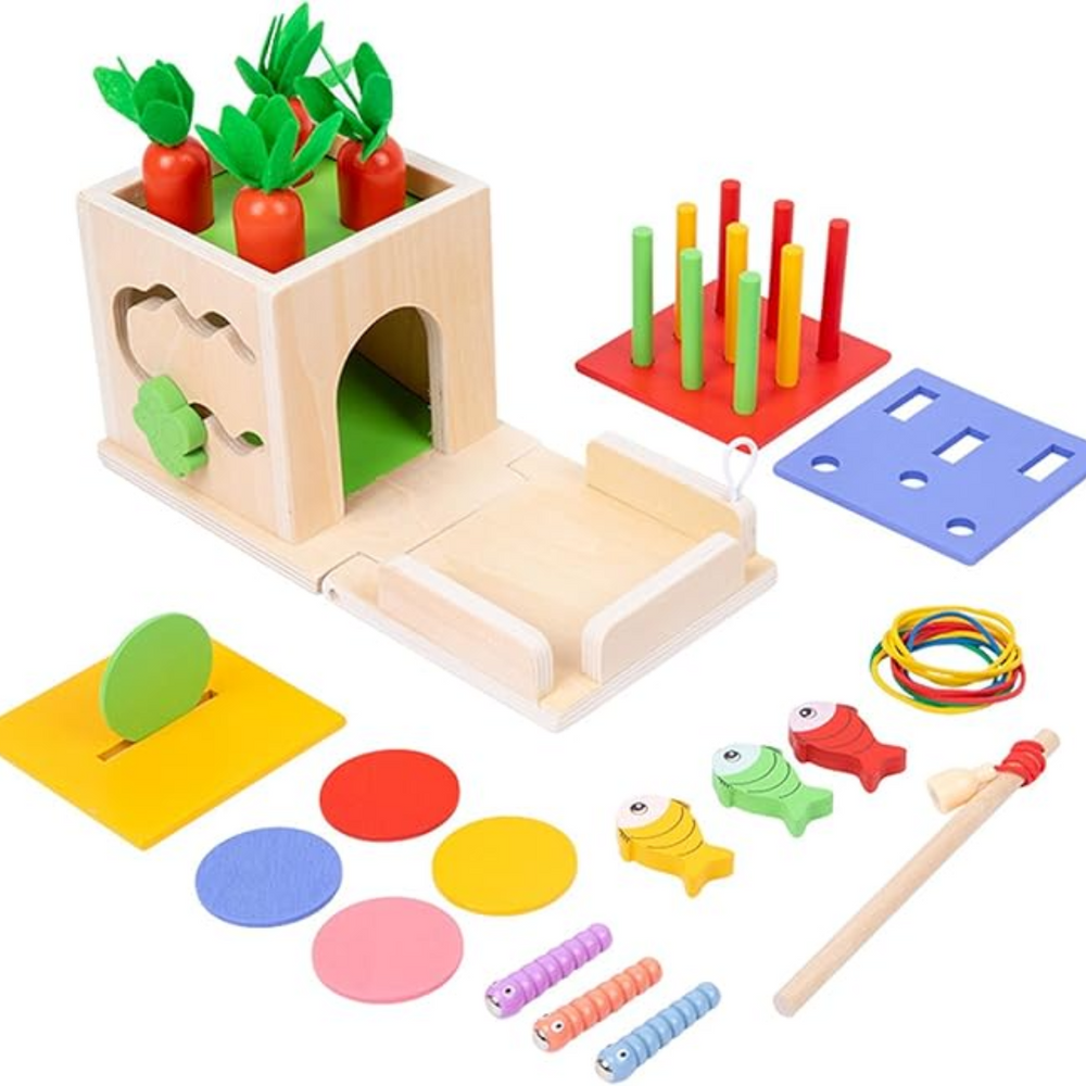 Montessori Leerdoos voor Kinderen | Educatief Houten Speelgoed 3+ | Stimuleer Motoriek & Cognitie