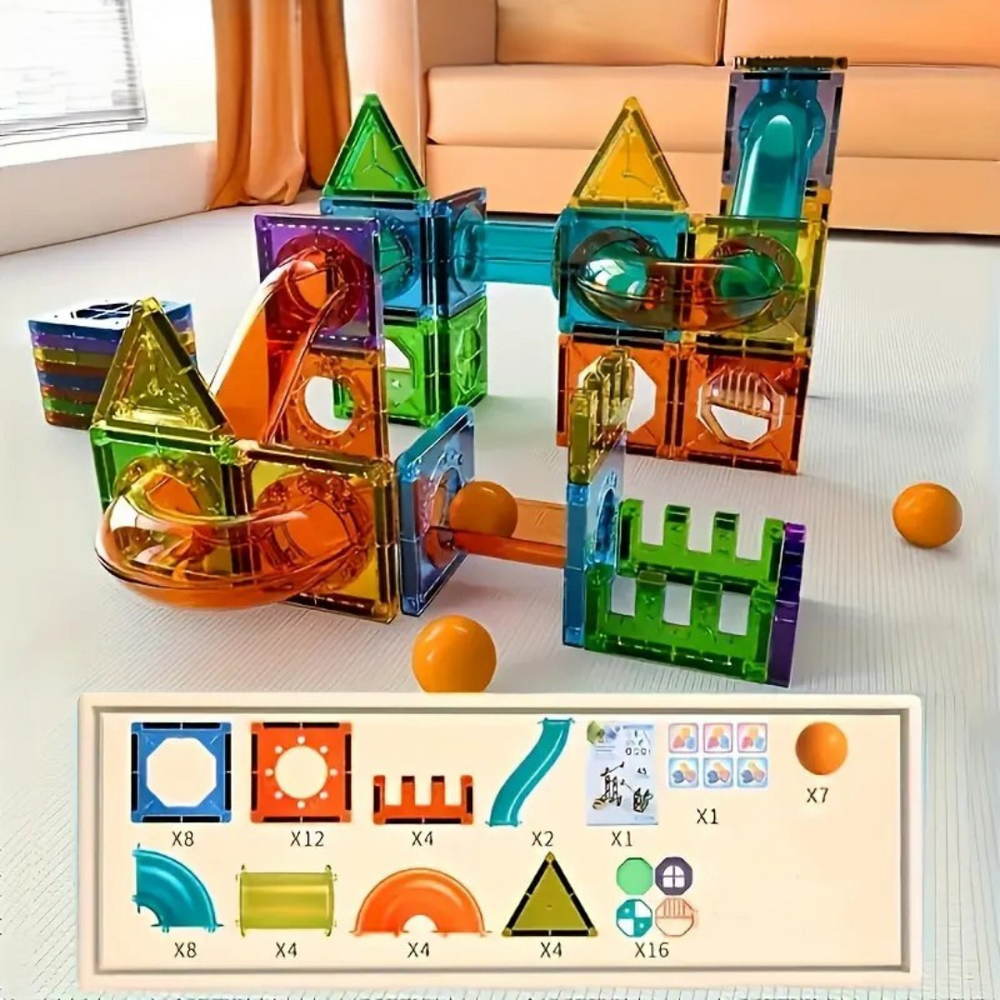 Magnetisch Bouwspeelgoed met LED – 69-delige STEM Bouwset Kinderen (3+)