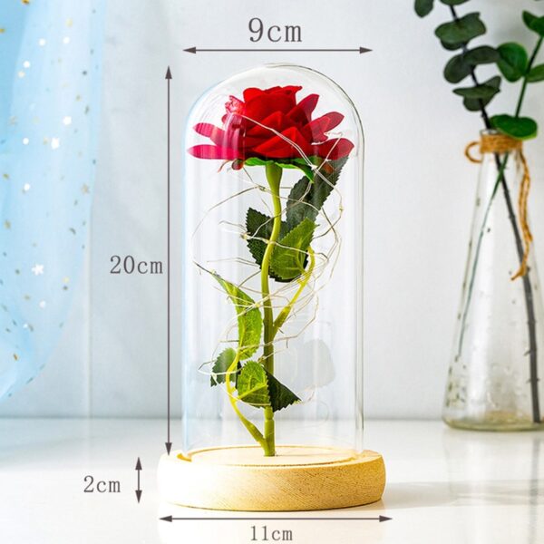 EternaGlow Eeuwige Roos met LED onder Stolp – Romantisch Cadeau voor Moederdag & Valentijn