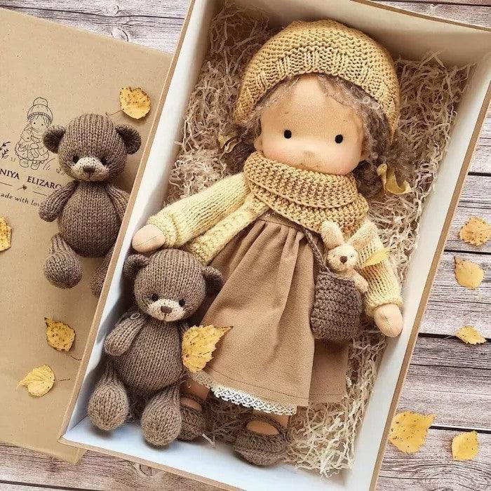 Handgemaakte Stoffen Pop – Natuurlijke Knuffelpop voor Kinderen