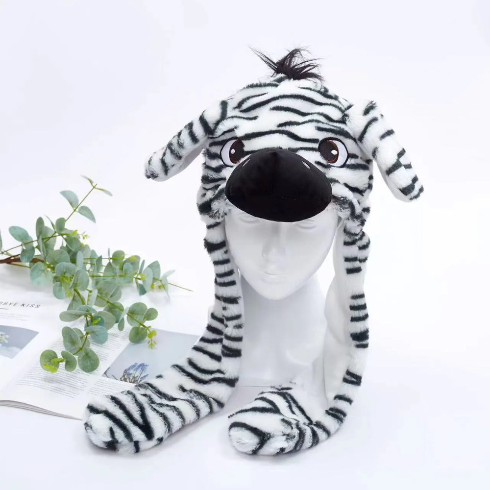 Interactieve Hoed met Beweegbare Oren – Zachte Pluche Winterhoed voor Kinderen & Volwassenen | Perfect voor Cosplay, Feest & Cadeau