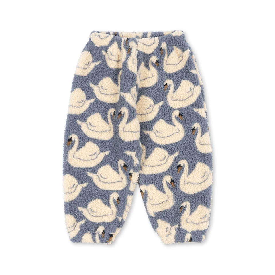 Kinderkleding van teddyfleece met print – jas, vest of broek, ritssluiting | berber fleece kind