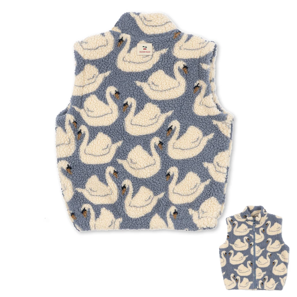 Kinderkleding van teddyfleece met print – jas, vest of broek, ritssluiting | berber fleece kind