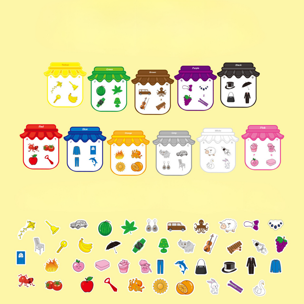 ColorNest Magnetische Leerstickers – Montessori Magneetspel voor Kleur- & Vormherkenning