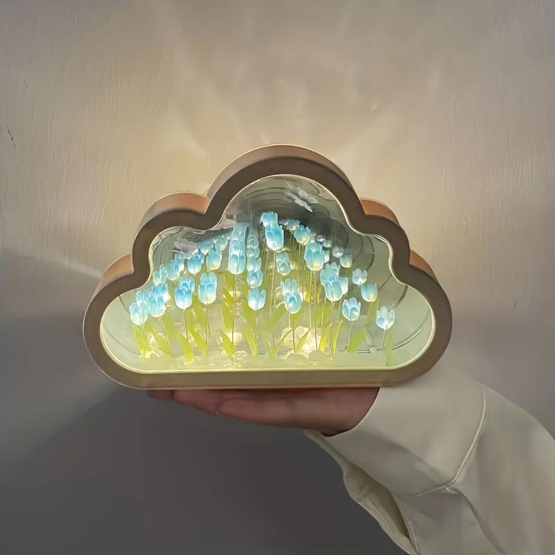 Cloud Tulip Nachtlampje – Sfeervol Tulpenlicht voor Kinderkamer & Woonkamer, Rustgevende LED Decoratie