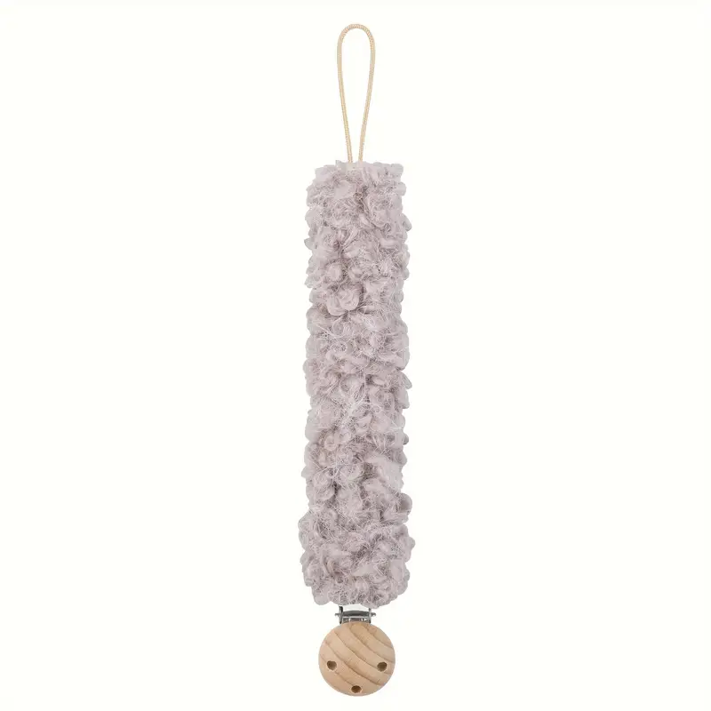 Cozy Teddy Speenkoord – Veilig, Pluche Baby Speenhouder met Houten Clip voor Peuters