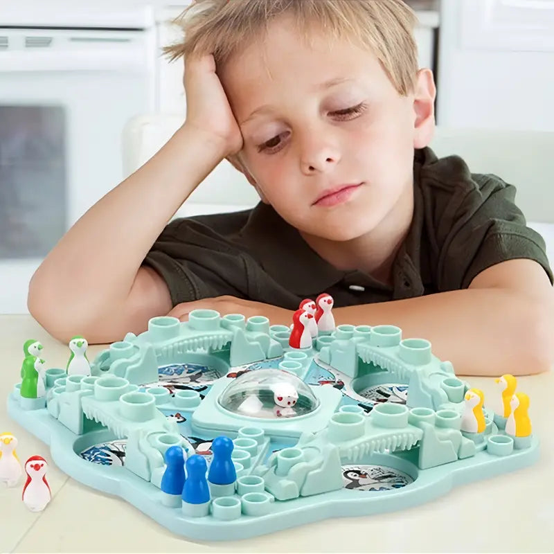 FrostTrek Penguin Glide Bordspel – IJsavontuur Familiegame