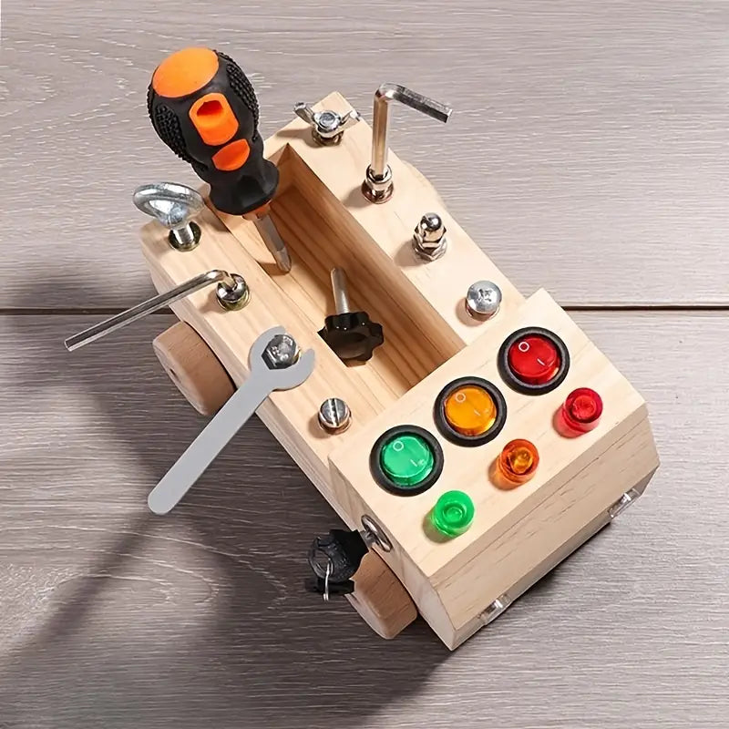 BrightHands Montessori Activiteitenbord – Educatief LED-speelbord voor Kinderen 3-12 jaar, Fijne Motoriek en Zelfstandig Leren