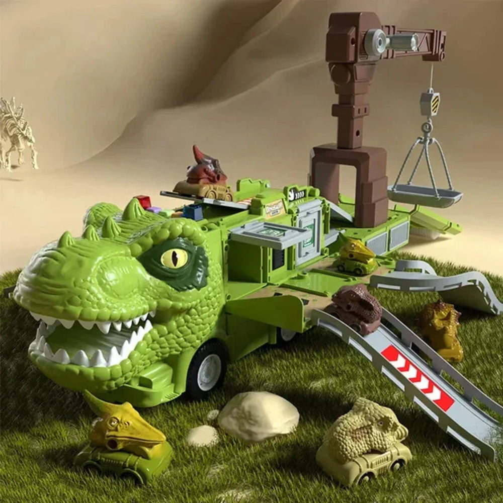 Transformeerbare Dino Truck – 2-in-1 Speelset met Licht & Geluid (3+)