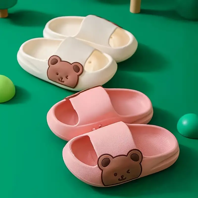 Bear Slides Kinderslippers – Zacht, Antislip & Schattig Beerdesign voor Binnen