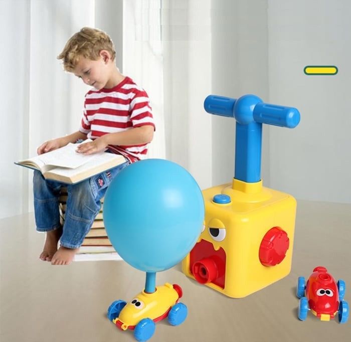 TurboPop Luchtpompend Speelgoedauto – Educatief en Snel Speelgoed voor Kinderen 2+