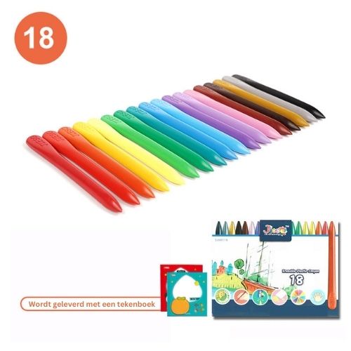 ColorCraft Uitwisbare Kleurpotloden Set – Veilige Niet-Giftige Kleuren voor Creatieve Kinderen