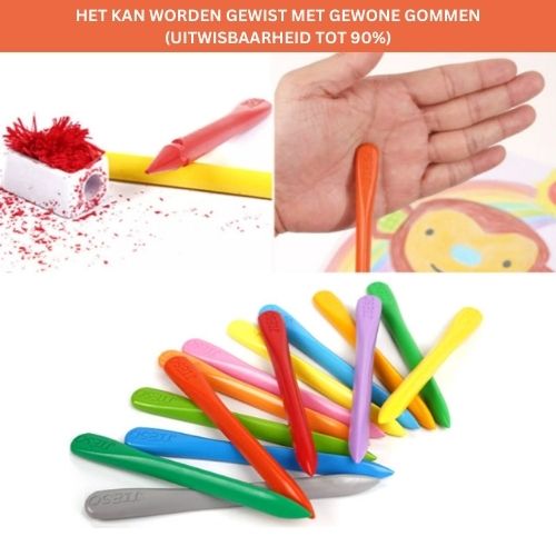 ColorCraft Uitwisbare Kleurpotloden Set – Veilige Niet-Giftige Kleuren voor Creatieve Kinderen