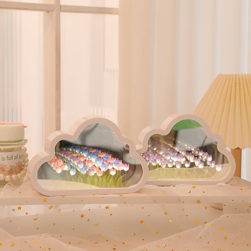 Cloud Tulip Nachtlampje – Sfeervol Tulpenlicht voor Kinderkamer & Woonkamer, Rustgevende LED Decoratie